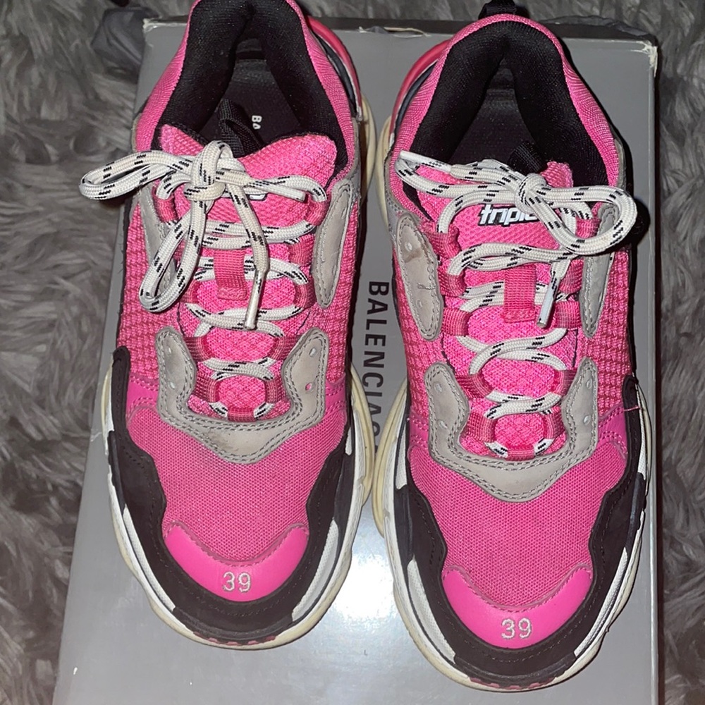 Balenciaga Triple S sneakers Pink/Black size 39 - Picture 2 of 6